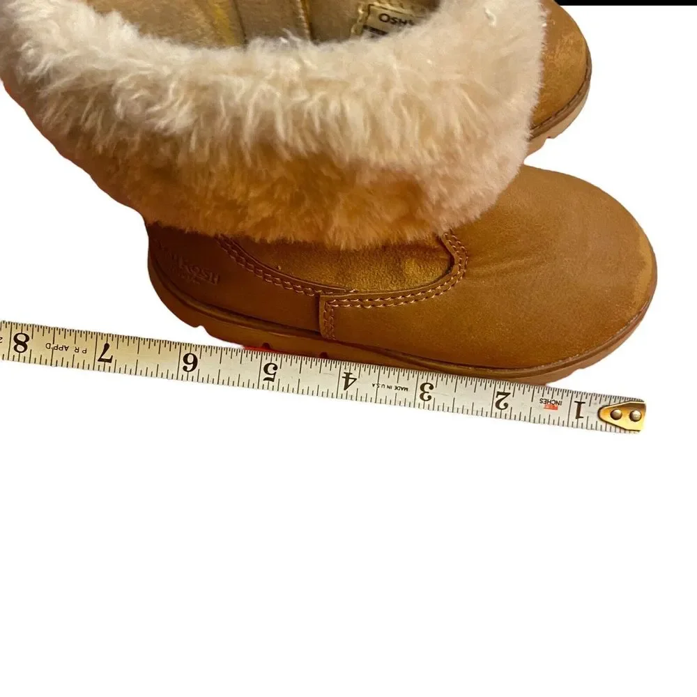 Oshkosh B'gosh Duchess Faux Fur Tan Boots Toddler Girl’s Size 7